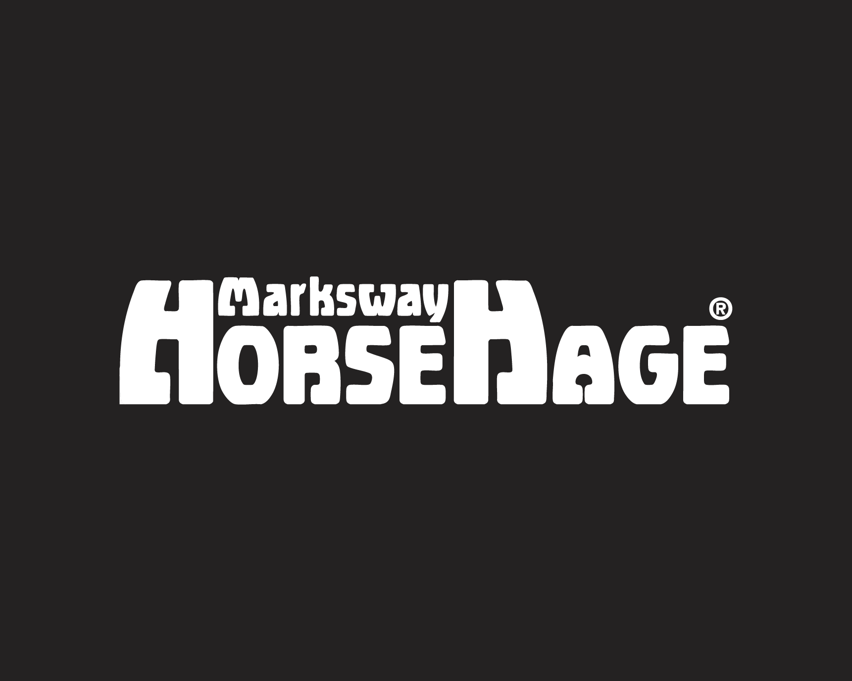 Horse Hage logo on black background